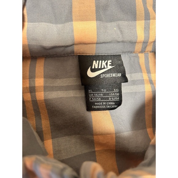 NIKE‎ NSW Plaid Hidden Hood Jacket Women Sz XL - Picture 5 of 8